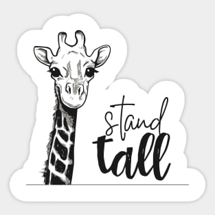 Stand Tall Giraffe Sticker